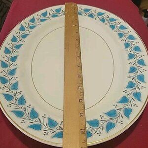 Vintage Royal Doulton Ivy Turquoise Serving Platter 15"X12"
